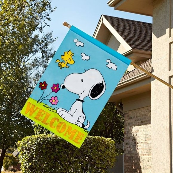 Jetmax Other Snoopy Peanuts Gang Full House Standard Flag 28 X 4